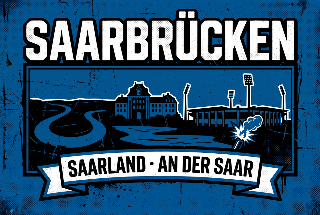 Fußball Sticker Saarbrücken kaufen – Vinyl Sticker für die Kurve, wetterfest