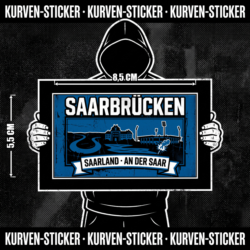 Fußball Sticker Saarbrücken kaufen – Vinyl Sticker für die Kurve, wetterfest