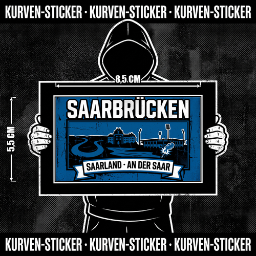 Fußball Sticker Saarbrücken kaufen – Vinyl Sticker für die Kurve, wetterfest