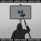 Fußball Sticker Saarbrücken kaufen – Vinyl Sticker für die Kurve, wetterfest – mit 1m Aufkleberstab