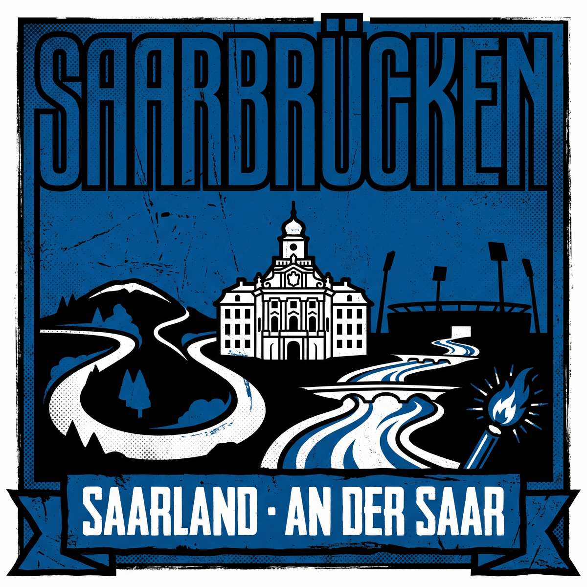 Fußball Aufkleber Saarbrücken kaufen – Vinyl Sticker für die Kurve, wetterfest