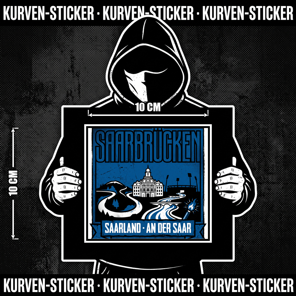 Fußball Aufkleber Saarbrücken kaufen – Vinyl Sticker für die Kurve, wetterfest