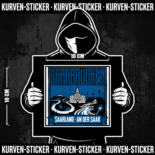 Fußball Aufkleber Saarbrücken kaufen – Vinyl Sticker für die Kurve, wetterfest