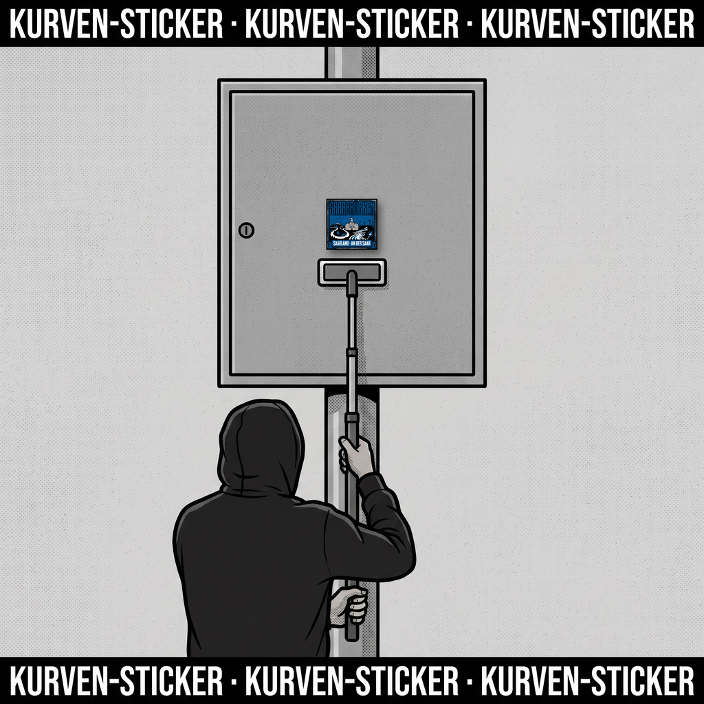 Fußball Aufkleber Saarbrücken kaufen – Vinyl Sticker für die Kurve, wetterfest – mit Vinyl-Stickerstab