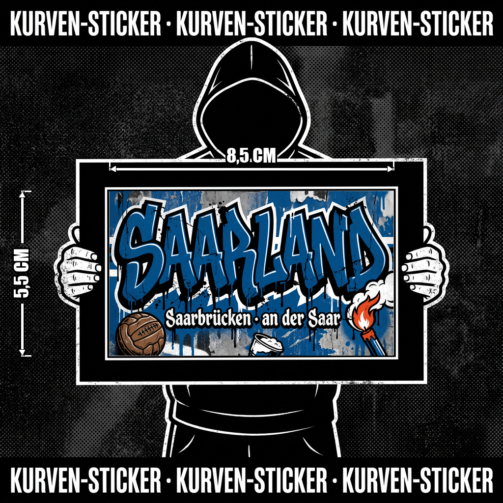 Saarbrücken Ultra Aufkleber kaufen – Vinyl Sticker für die Kurve, wetterfest