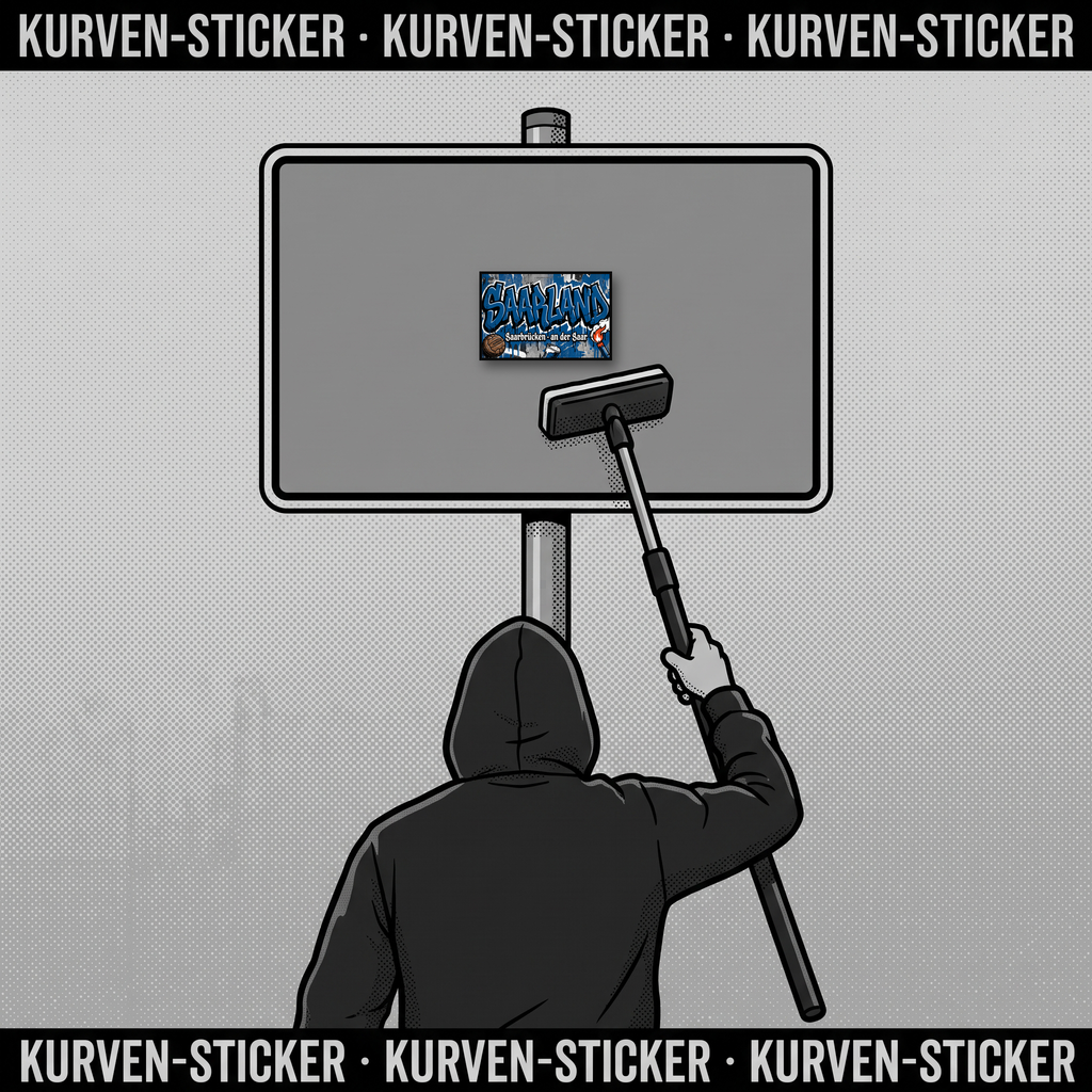 Saarbrücken Ultra Aufkleber kaufen – Vinyl Sticker für die Kurve, wetterfest – mit Teleskop-Applikator