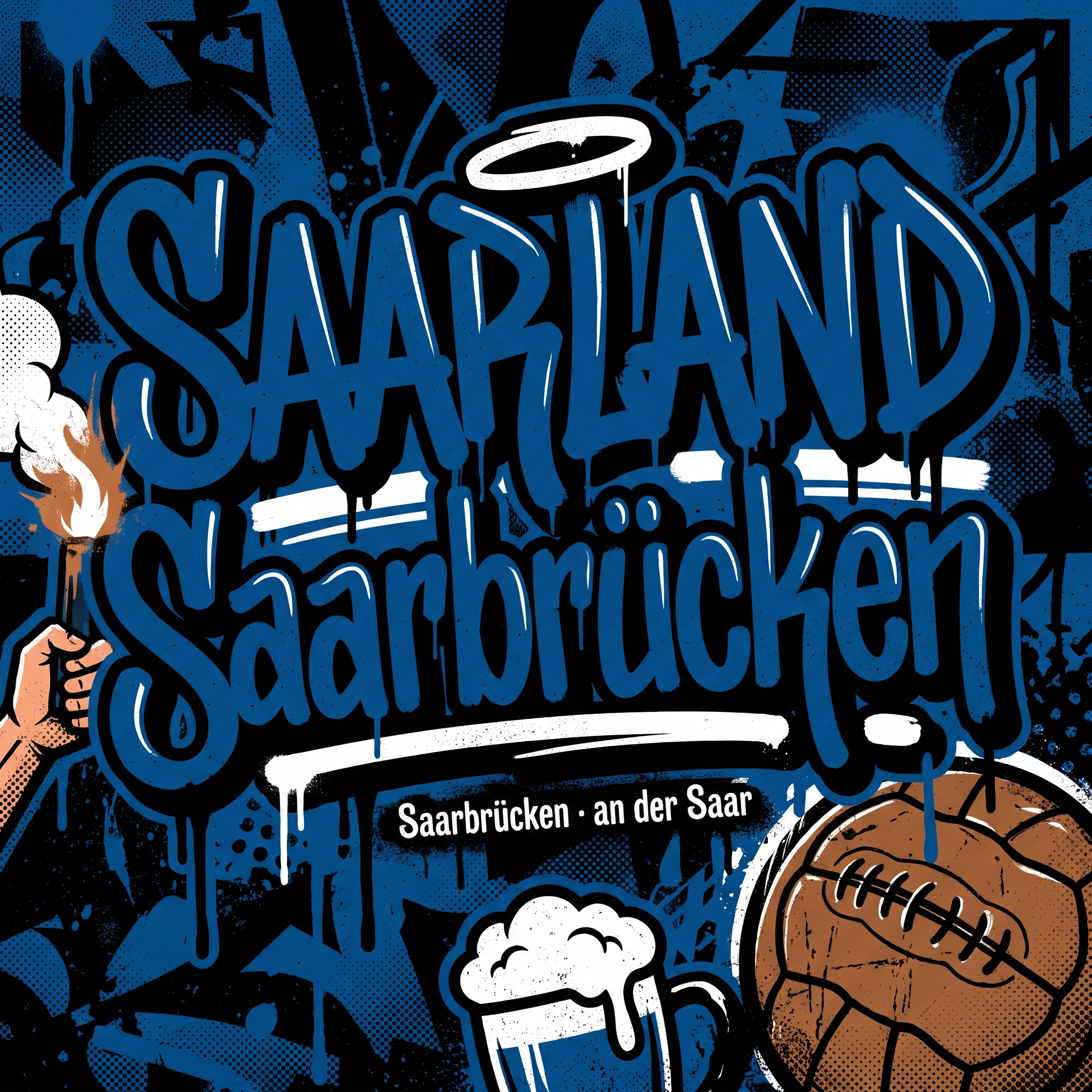 Saarbrücken Fußball Sticker kaufen – Vinyl Sticker für die Kurve, wetterfest