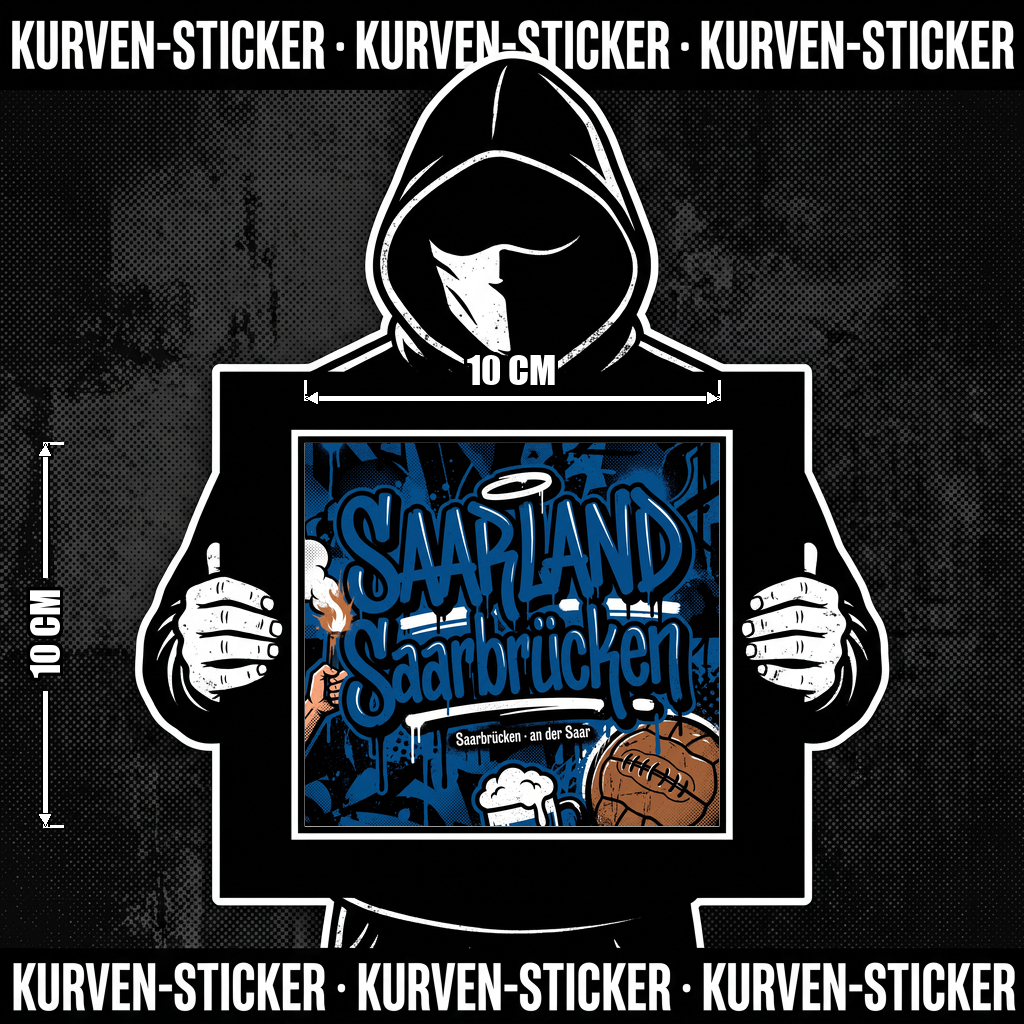 Saarbrücken Fußball Sticker kaufen – Vinyl Sticker für die Kurve, wetterfest