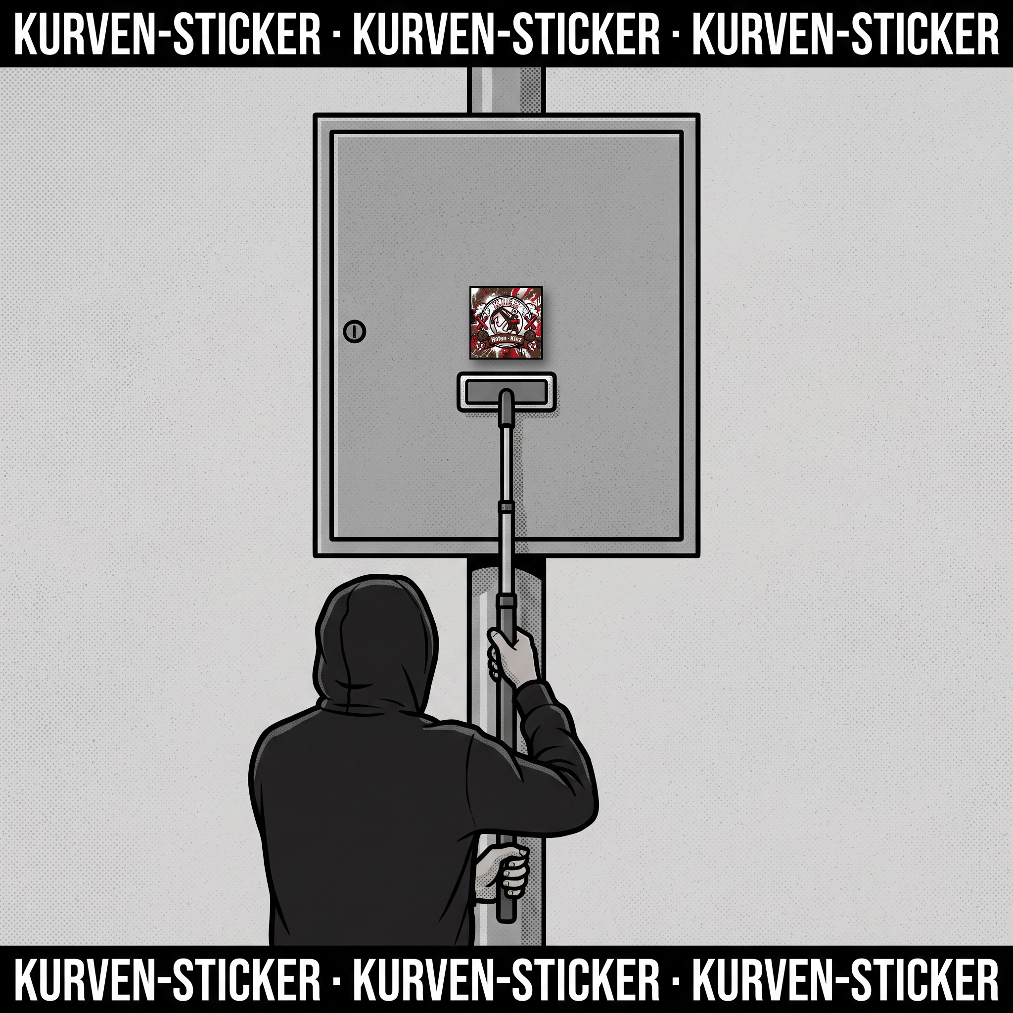 St. Pauli Fußball Sticker kaufen – Vinyl Sticker für die Kurve, wetterfest – mit Sticker-Aufkleberstab