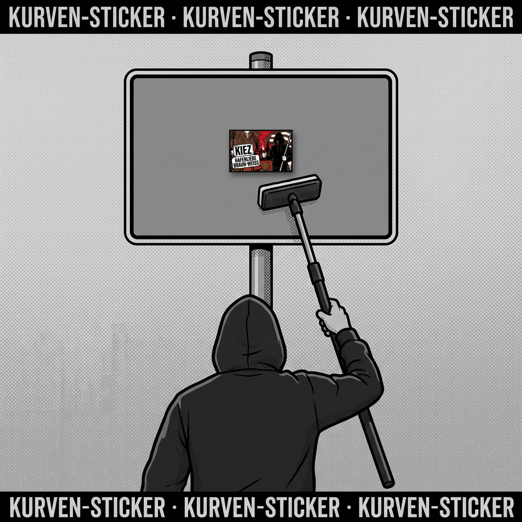 Ultra Sticker St. Pauli kaufen – Vinyl Sticker für die Kurve, wetterfest – mit Teleskopstab