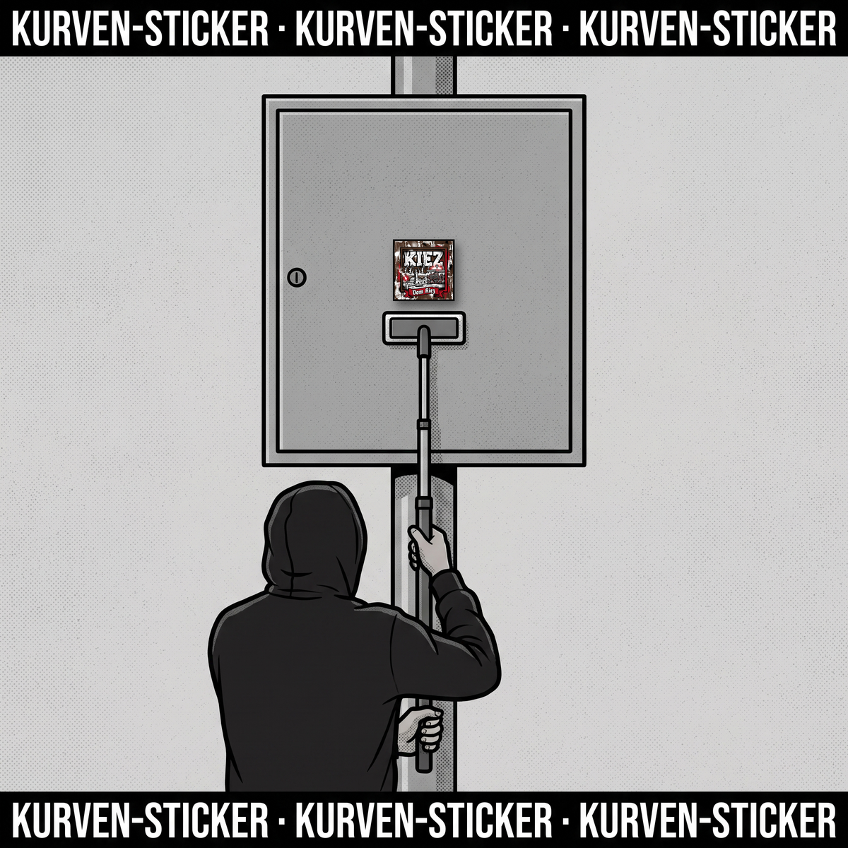 Ultra Aufkleber St. Pauli kaufen – Vinyl Sticker für die Kurve, wetterfest – mit 1m Teleskopstab