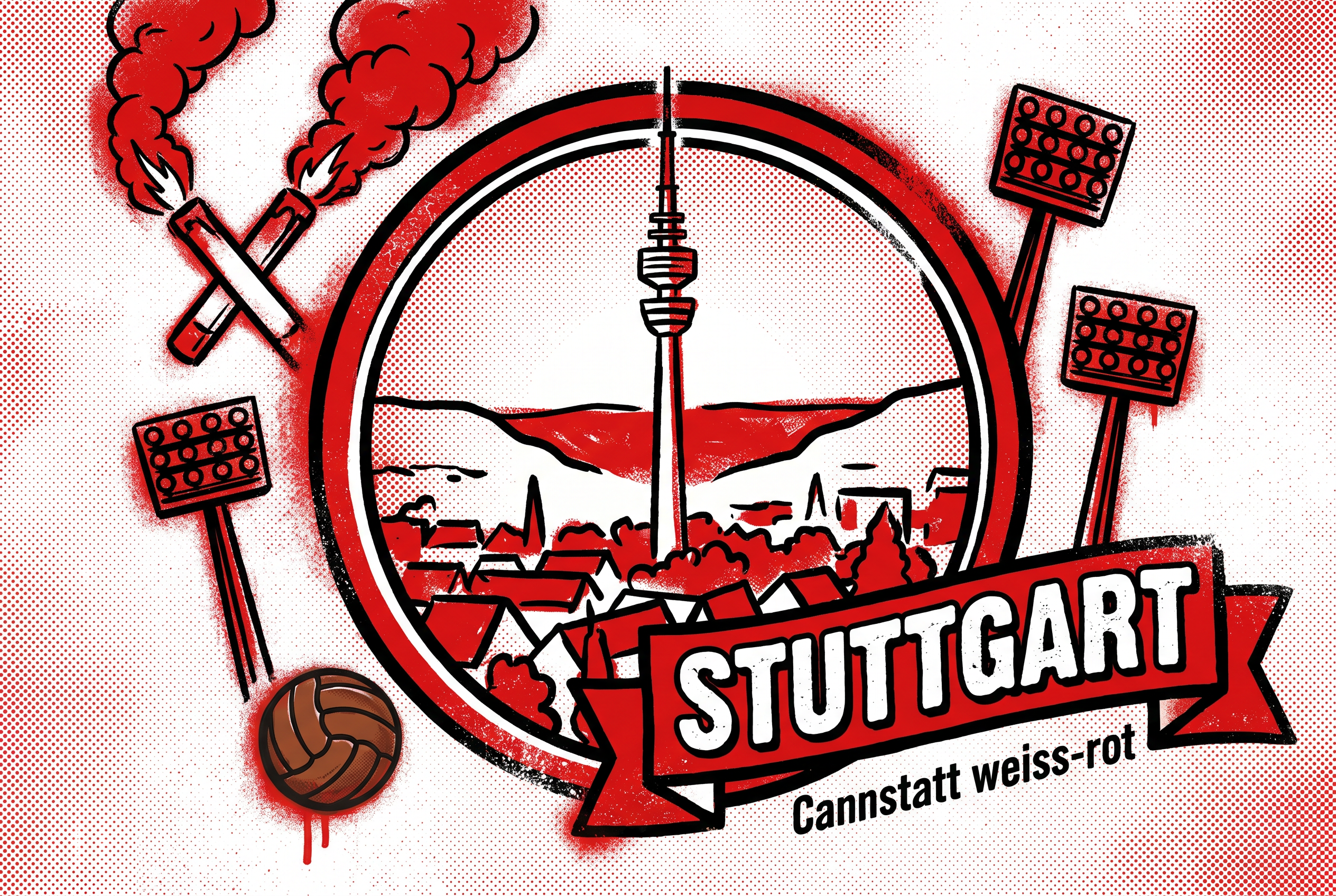 Fußball Sticker Stuttgart kaufen – Vinyl Sticker für die Kurve, wetterfest