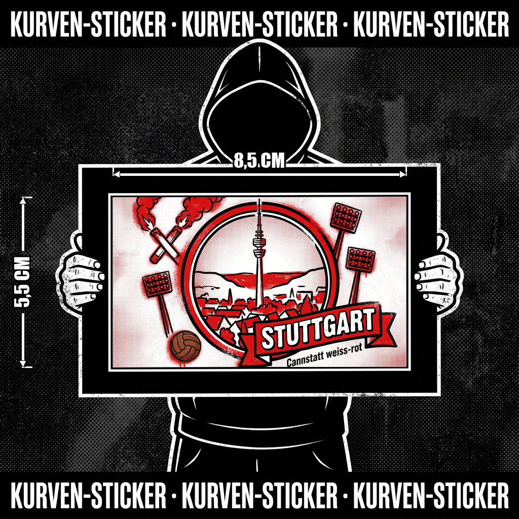 Fußball Sticker Stuttgart kaufen – Vinyl Sticker für die Kurve, wetterfest