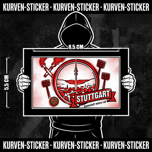 Fußball Sticker Stuttgart kaufen – Vinyl Sticker für die Kurve, wetterfest