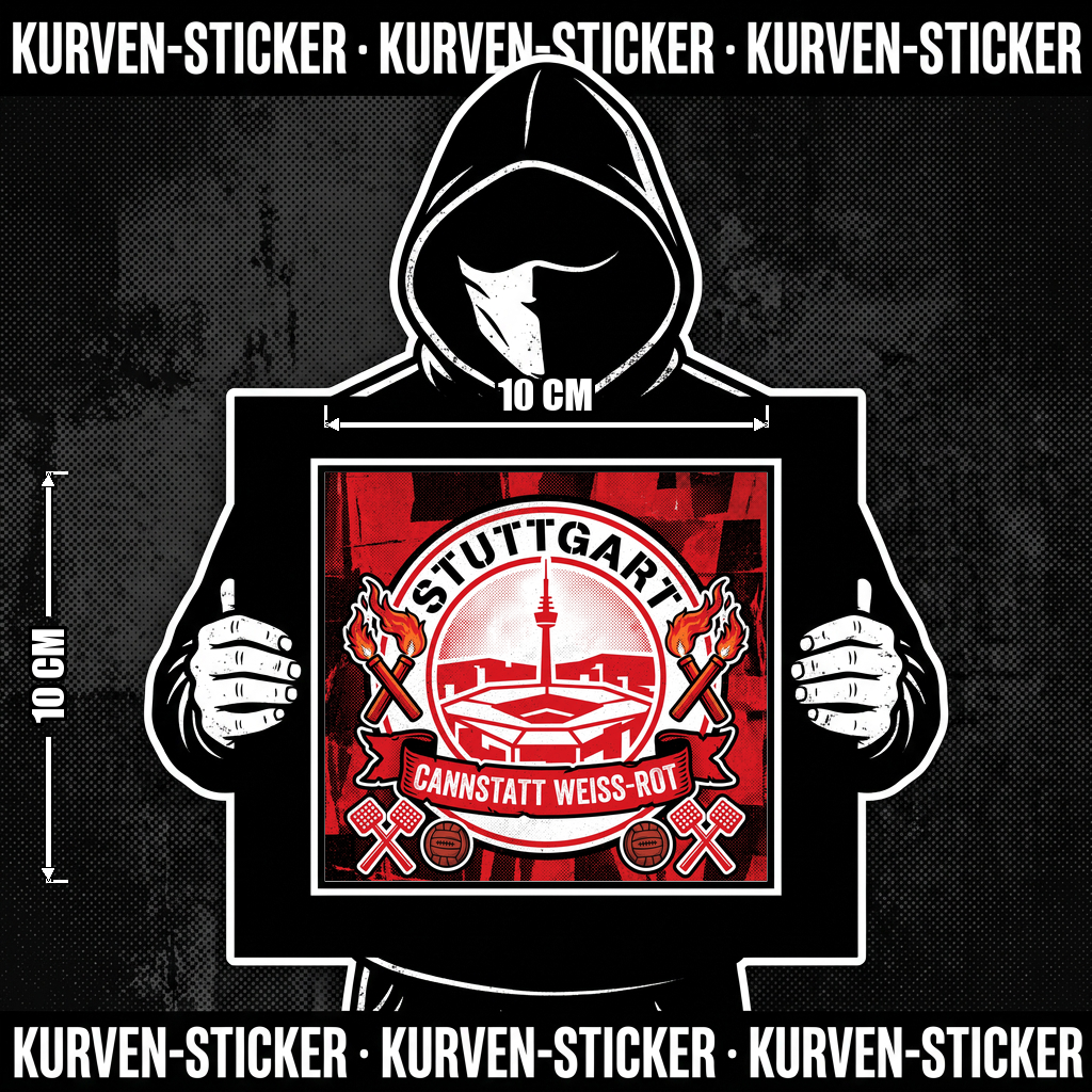 Stuttgart Fußball Sticker kaufen – Vinyl Sticker für die Kurve, wetterfest