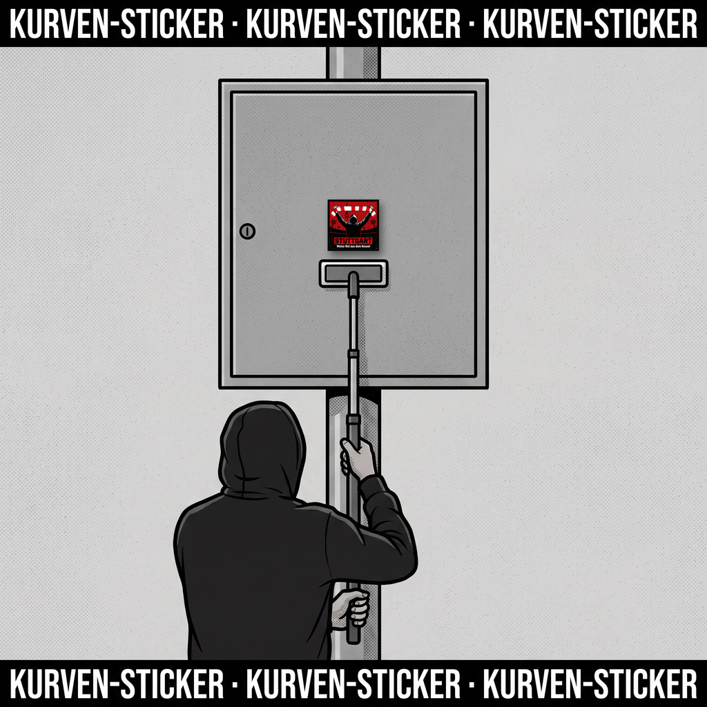 Ultra Aufkleber Stuttgart kaufen – Vinyl Sticker für die Kurve, wetterfest – mit Aufkleberstab