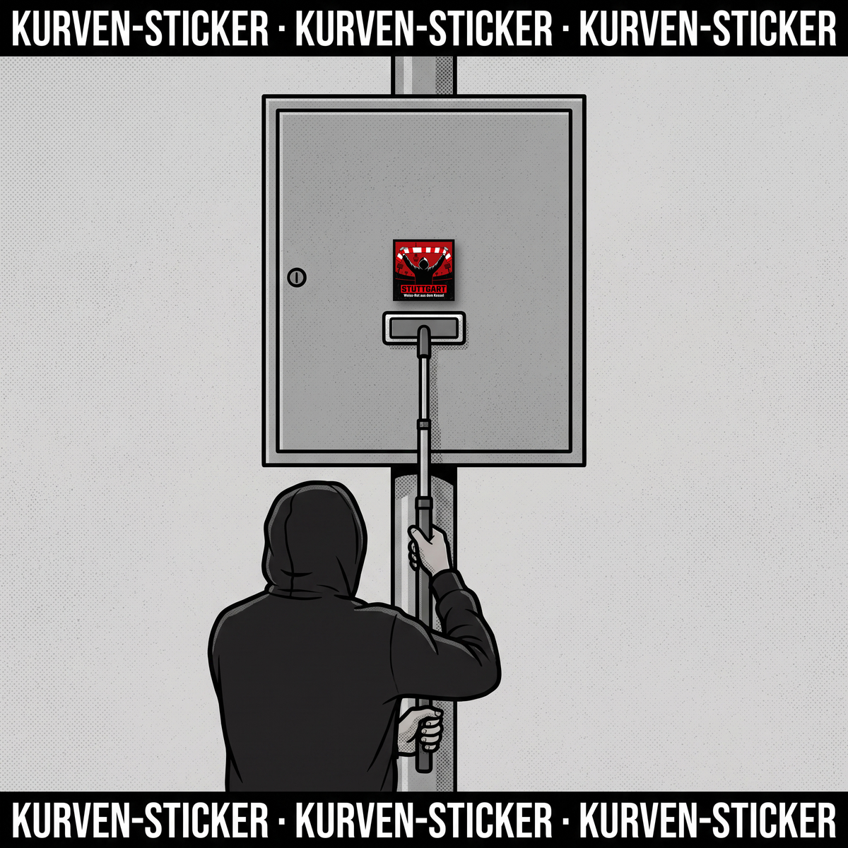 Ultra Aufkleber Stuttgart kaufen – Vinyl Sticker für die Kurve, wetterfest – mit Aufkleberstab