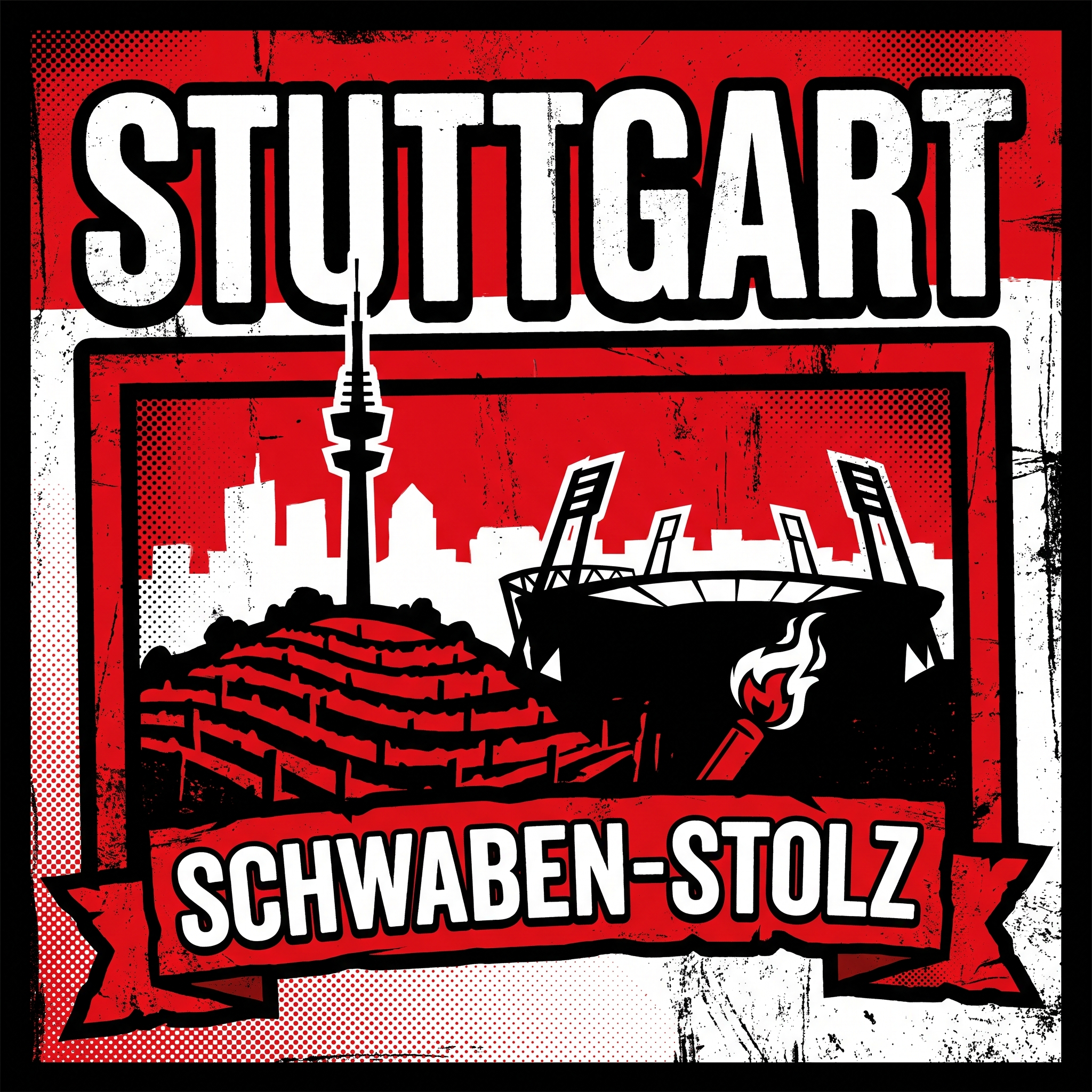 Fan Aufkleber Stuttgart für die Kurve kaufen – Vinyl Sticker wetterfest