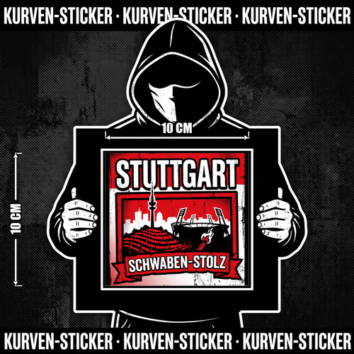 Fan Aufkleber Stuttgart für die Kurve kaufen – Vinyl Sticker wetterfest
