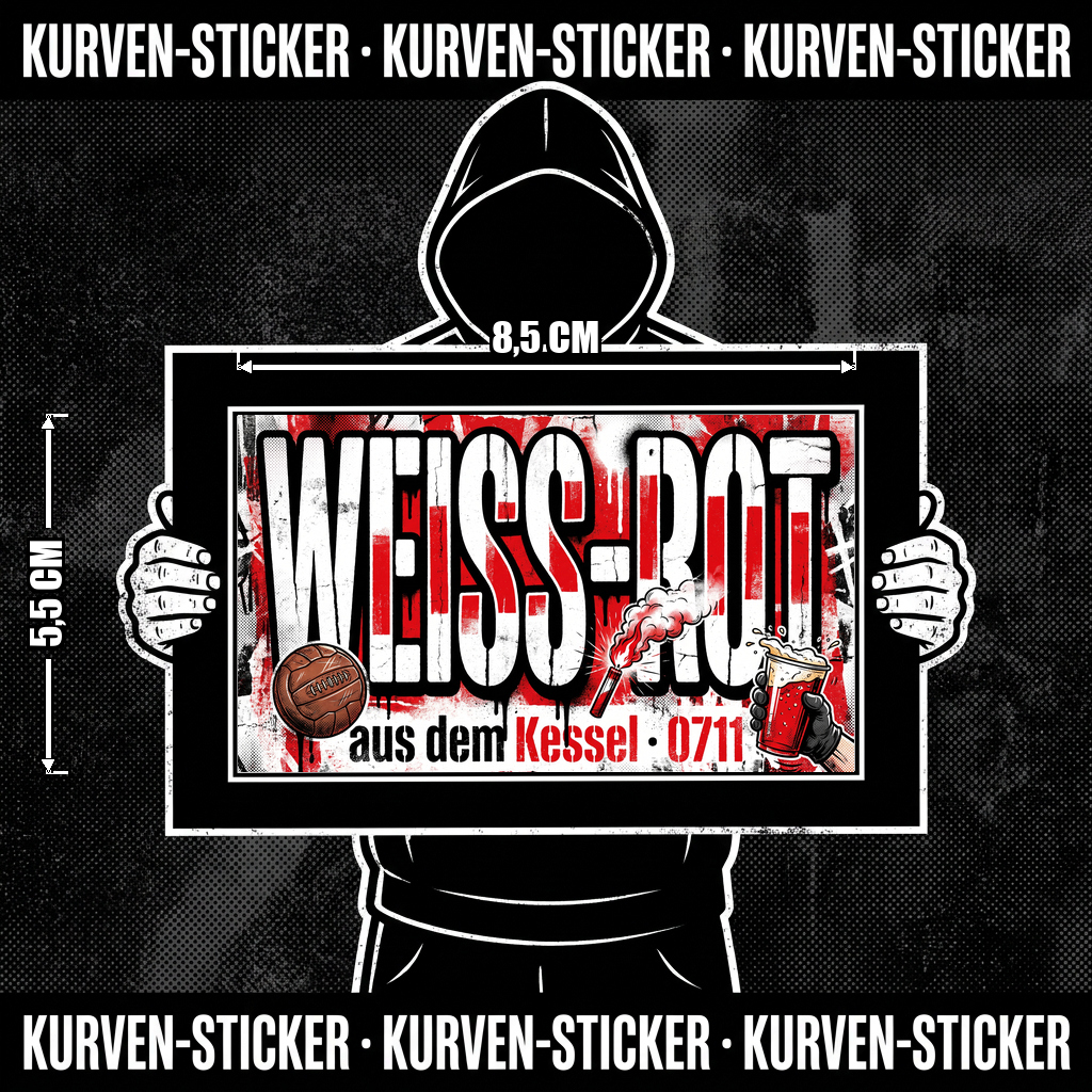 Stuttgart Ultra Aufkleber kaufen – Vinyl Sticker für die Kurve, wetterfest