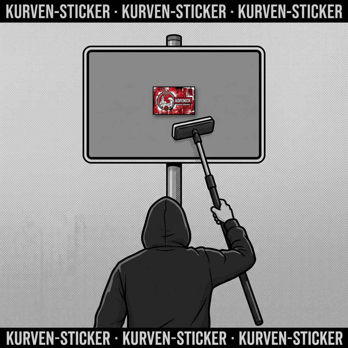 Ultra Aufkleber Berlin kaufen – Vinyl Sticker für die Kurve, wetterfest – mit Teleskop-Applikator