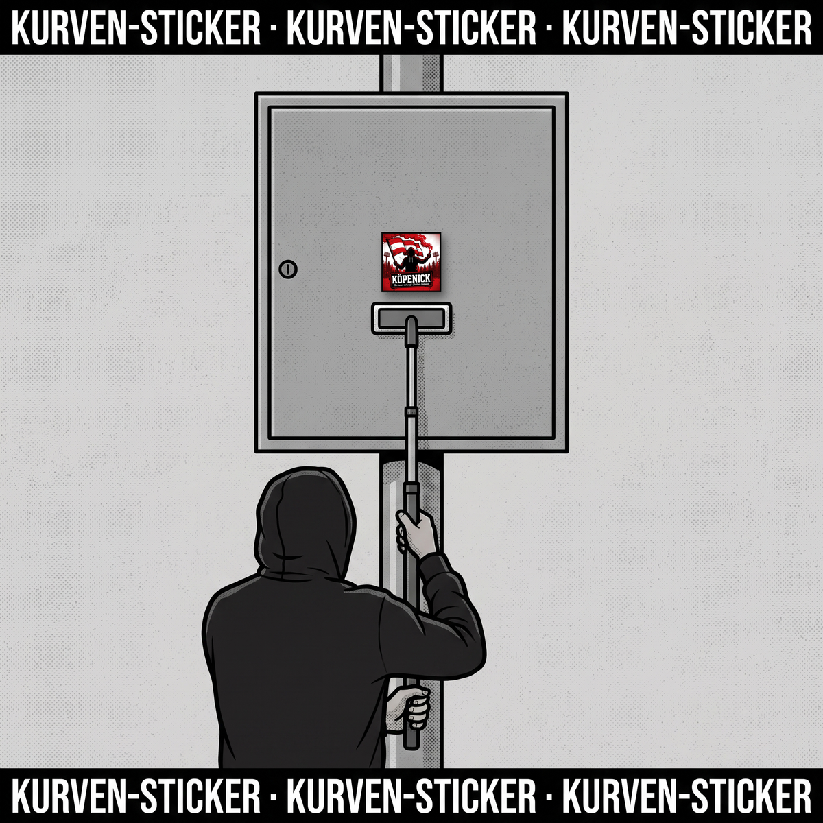 Ultra Sticker Berlin kaufen – Vinyl Sticker für die Kurve, wetterfest – mit Aufkleberstab