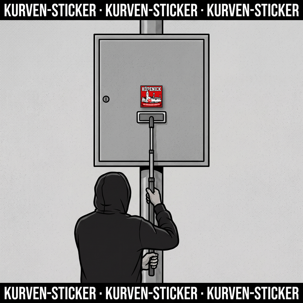 Fan Aufkleber Berlin für die Kurve kaufen – Vinyl Sticker wetterfest – mit Vinyl-Stickerstab