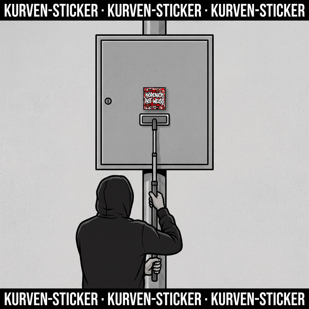 Berlin Fußball Sticker kaufen – Vinyl Sticker für die Kurve, wetterfest – mit 1m Teleskopstab