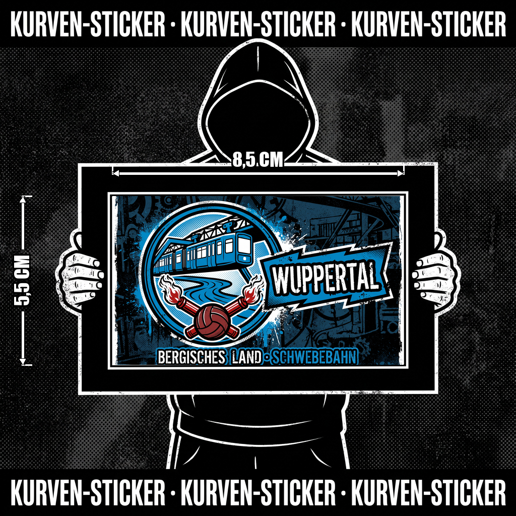 Wuppertal Fußball Sticker kaufen – Vinyl Sticker für die Kurve, wetterfest