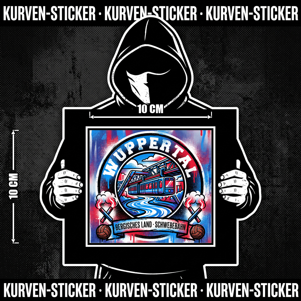 Wuppertal Fußball Aufkleber kaufen – Vinyl Sticker für die Kurve, wetterfest