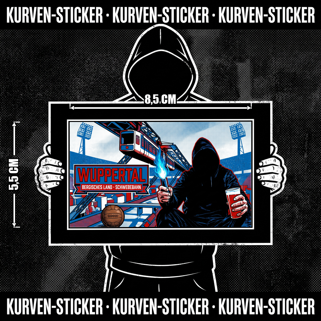 Wuppertal Ultra Aufkleber kaufen – Vinyl Sticker für die Kurve, wetterfest
