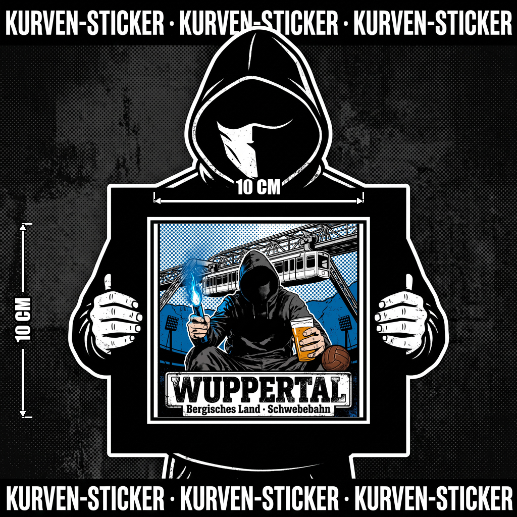 Ultra Wuppertal Aufkleber kaufen – Vinyl Sticker für die Kurve, wetterfest