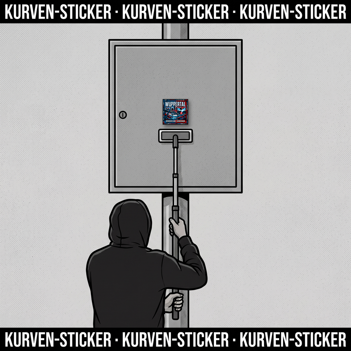 Ultra Sticker Wuppertal kaufen – Vinyl Sticker für die Kurve, wetterfest – mit Vinyl-Stickerstab
