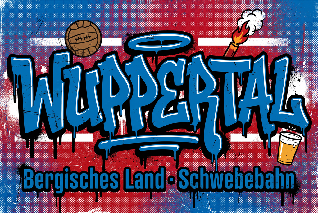 Fußball Sticker Wuppertal kaufen – Vinyl Sticker für die Kurve, wetterfest