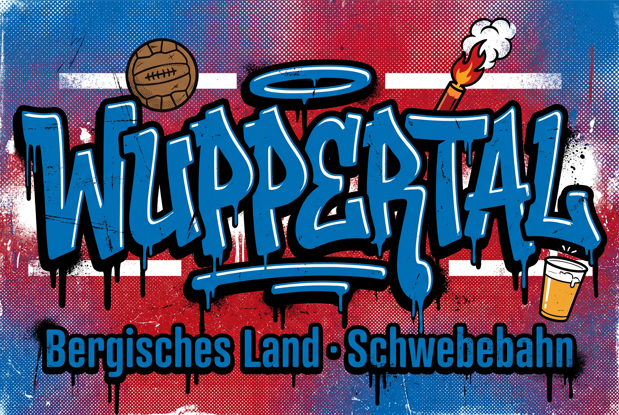 Fußball Sticker Wuppertal kaufen – Vinyl Sticker für die Kurve, wetterfest