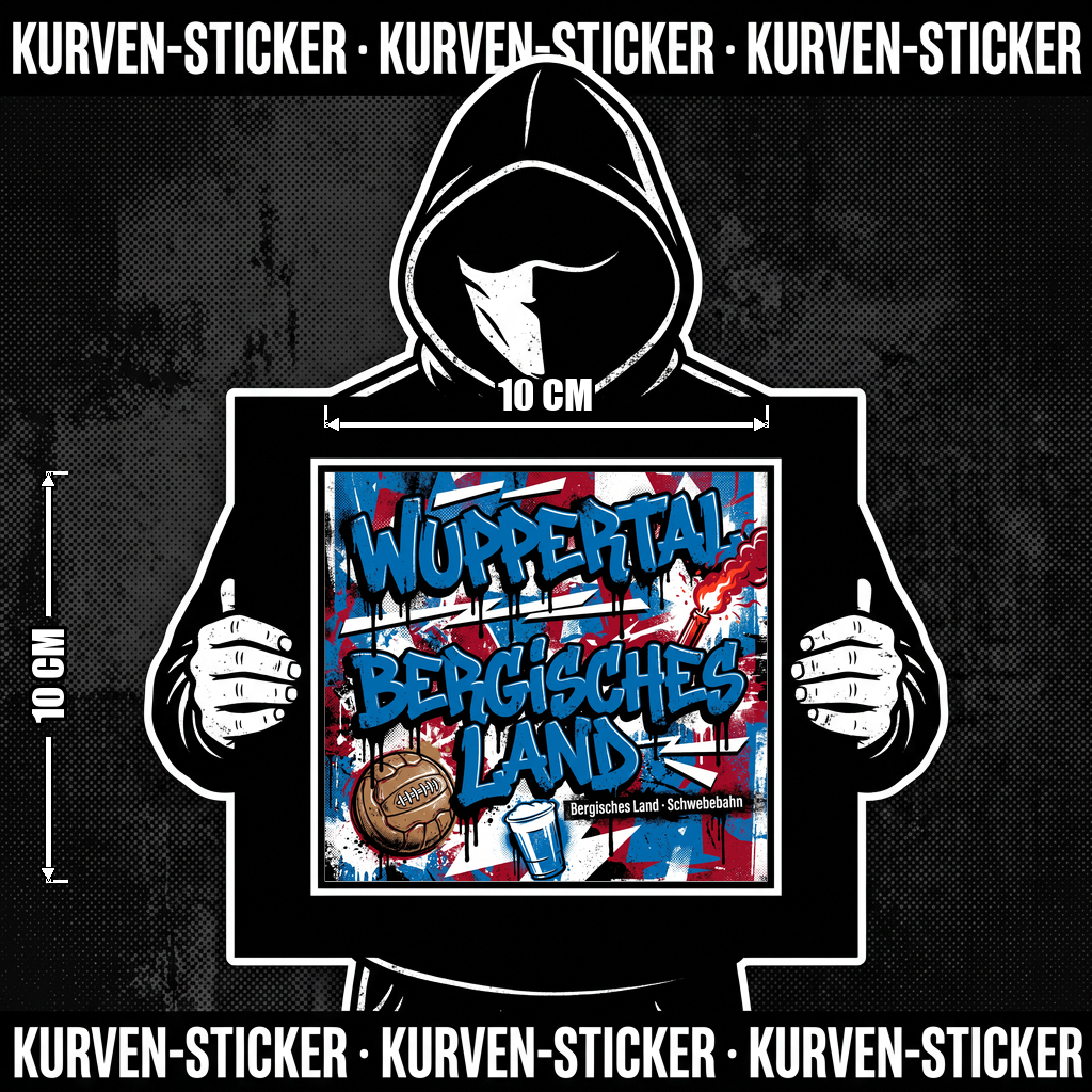 Fußball Aufkleber Wuppertal kaufen – Vinyl Sticker für die Kurve, wetterfest