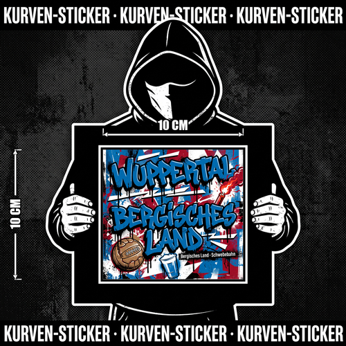 Fußball Aufkleber Wuppertal kaufen – Vinyl Sticker für die Kurve, wetterfest